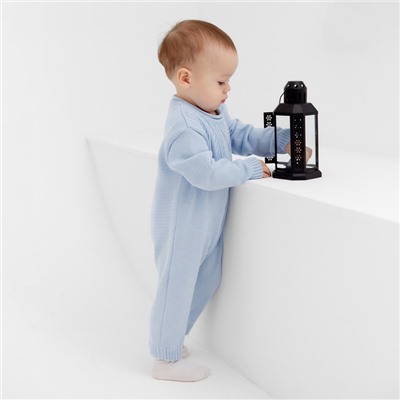 Комбинезон вязаный детский MINAKU, рост 74-80, голубой