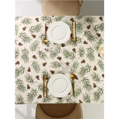 Скатерть новогодняя «Этель» Christmas tree 147×180± 3 см, 100% хлопок, саржа 190 г/м²