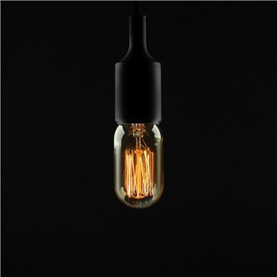 Лампа накаливания винтажная «Колба», T45, 60 Вт, Е27, 230 В, 113×45 мм, теплый белый