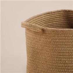 Корзина для белья плетеная круглая SL Home Orden, пеньковый канат, 35×40 см