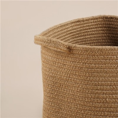 Корзина для белья плетеная круглая SL Home Orden, пеньковый канат, 35×40 см
