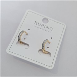 Серьги коллекция "Xuping" покрытие позолота, вставка: фианиты, арт.004.018