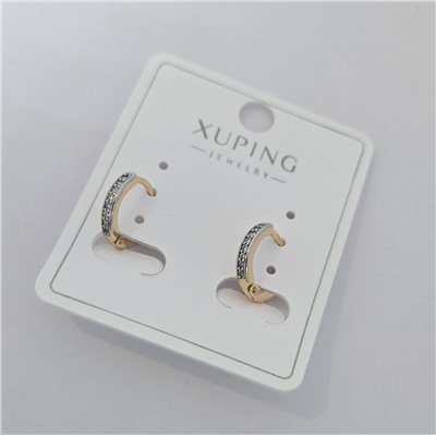 Серьги коллекция "Xuping" покрытие позолота, вставка: фианиты, арт.004.018