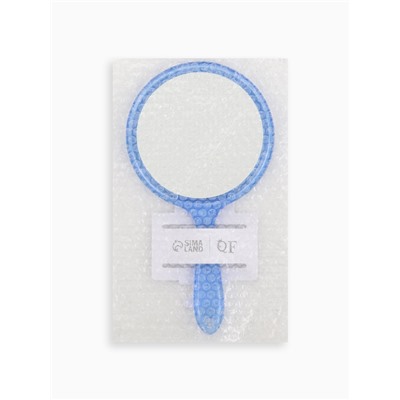 Зеркало с ручкой, двустороннее, с увеличением х2, 11.5×21 см, (d=10 см), МИКС