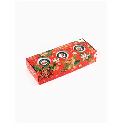 Подарочный набор новогодний «Волшебных праздников», орехи в сосновом сиропе, 90 г (3 шт.×30 г)