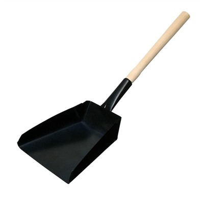 Совок хозяйственный, 17×17×6 см, металл, деревянный черенок 35 см, МИКС