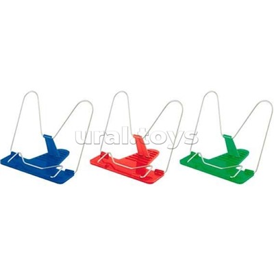 Подставка для учебников и книг "Attomex" 16x14x13,5 см, металл и пластик, вес 90 г, в пластиковом пакете с европодвесом, ассорти 3 цвета (синий, красный, зеленый)