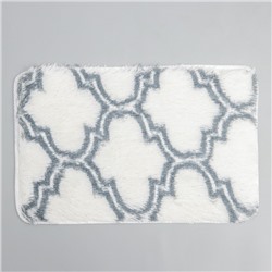 Коврик Доляна «Вензель», 40×60 см, белый