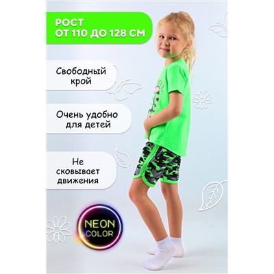 Комплект (футболка, шорты) для девочки №SM390-3