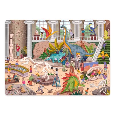 Пазл 100 "Ночь в музее. Палеонтологический музей"