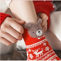 Носочки новогодние МЕДВЕДЬ 1 пара (Размер 36-39)