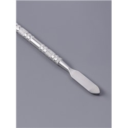 Набор для макияжа, 2 предмета: палитра, спатула, цвет серебристый