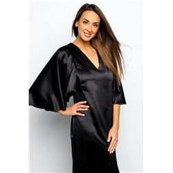 Платье длинное с воланами 397BLK (Черный)