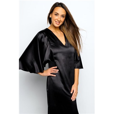 Платье длинное с воланами 397BLK (Черный)