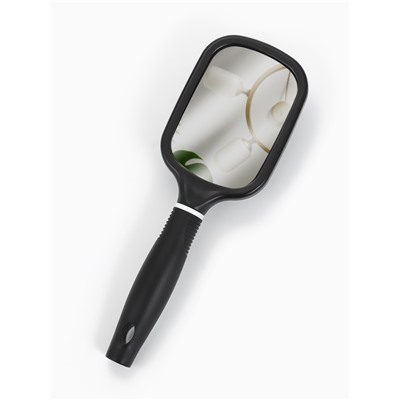 Расчёска массажная, широкая, с зеркалом, 8.3×24 (±1) см, чёрная