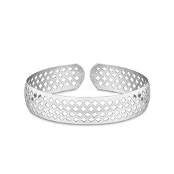 Браслет жесткий из серебра родированный 925 пробы Бр-0034р