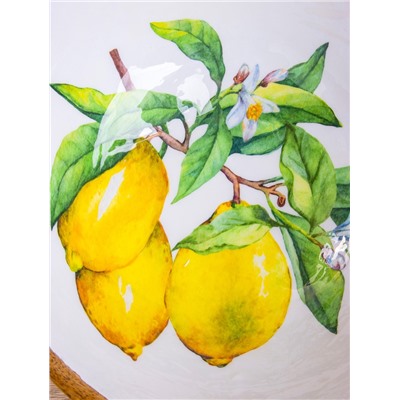 Салатник «Лимоны», 29×29×11 см, дерево манго