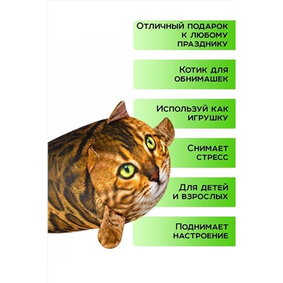 Игрушка-антистресс Кот Рыжик НАТАЛИ, 1082981
