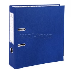 Папка с арочным механизмом A4 75 мм PP разобранная, металлическая окантовка, запечатка форзаца, наварной карман с этикеткой, синяя