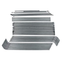 Теплица, 6.1×2.45×2.1 м, оцинкованный металл, профиль d=25 мм, чехол из спанбонда 90 г/м²