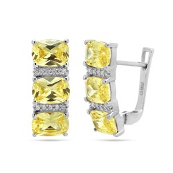 Серьги из серебра крайола циркон, Сардина