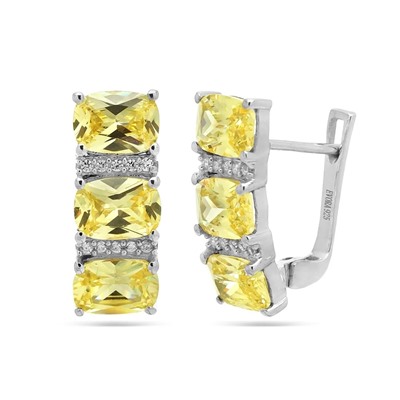 Серьги из серебра крайола циркон, Сардина