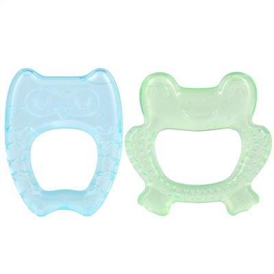 Green Sprouts, Cool Nature Teethers, 3+ Months, Green, Aqua, 2 Pack