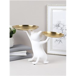 Статуэтка Кошка 25 см / XY603-2 /уп 8/белая