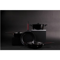 Ковш Magistro Flame, 2,3 л, d=20 см, h=8,8 см, с крышкой, антипригарное покрытие, индукция