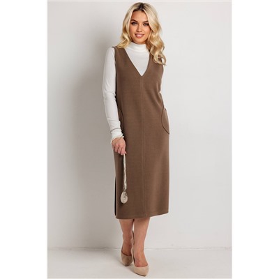 Сарафан женский  6164Н/01/Бежево-коричневый