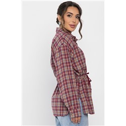 Рубашка хлопковая Джанет (винный) Б14274-4М