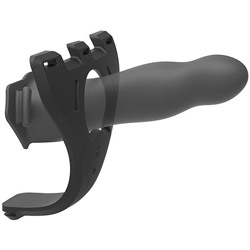Черный полый вибрострапон Body Extensions BE Aroused - 17,78 см.