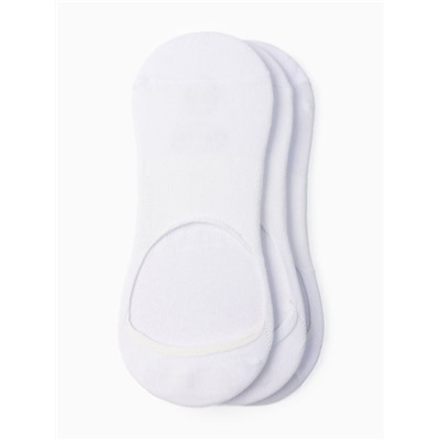 Набор спортивных подследников с компрессией, 3 пары, размер 42-45, белый