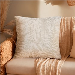 Чехол на подушку «Этель. Листва», 43×43 см, бежевый