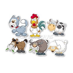 Пазл "Домашние животные" (6 картинок)