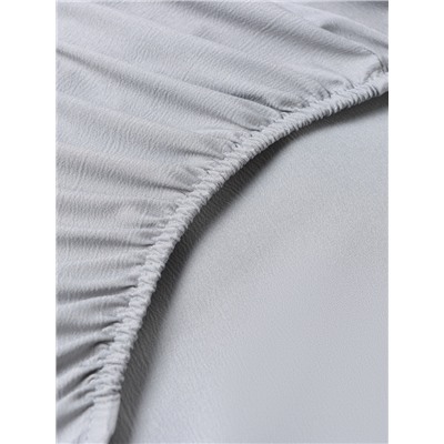 Простыня на резинке 1.5-спальная LoveLife, 160×200+25 см, серая, жатка