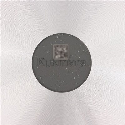 Сковорода KUKMARA, d=26 см, съёмная ручка, стеклянная крышка, антипригарное покрытие, алюминий, серая