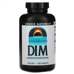 Source Naturals, DIM (дииндолилметан), 100 мг, 180 таблеток