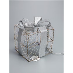 УЦЕНКА Фигура световая «Подарки», 20×15×10 см, 35LED, ААх2 (не в компл.), Т/БЕЛЫЙ