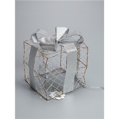 УЦЕНКА Фигура световая «Подарки», 20×15×10 см, 35LED, ААх2 (не в компл.), Т/БЕЛЫЙ