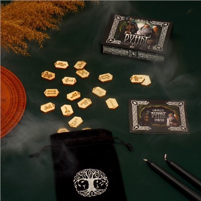 Руны гадальные «Славянские», 18 рун, бархатный мешочек (12×18 см), 16+