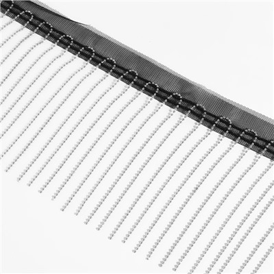 Тесьма металлизированная «Бахрома», 10 см, 4.5±0.5 м, чёрная