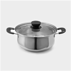 Кастрюля Promo, 1.2 л, 18×8 см, с крышкой, нержавеющая сталь