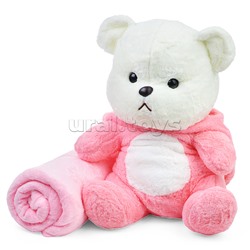 Мягкая игрушка "Медведь Малыш" с пледом, 45 см.