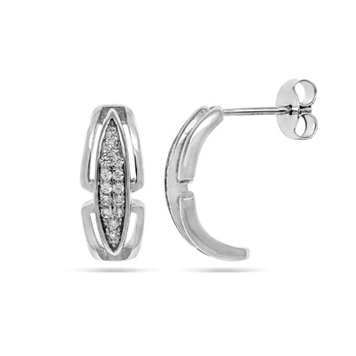 Серьги из серебра куб.циркон., ТЦ-12