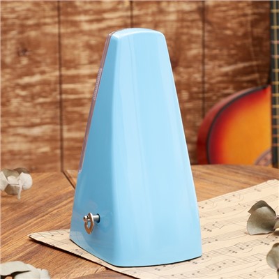 Метроном механический Gleam, синий, 40-408 ударов в минуту, 21×10×12 см