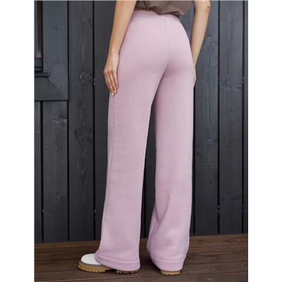 Брюки теплые прямые из футера трехнитики c начесом