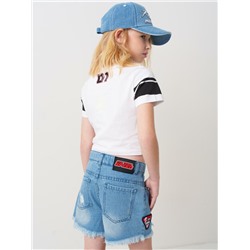 Шорты текстильные джинсовые для девочек