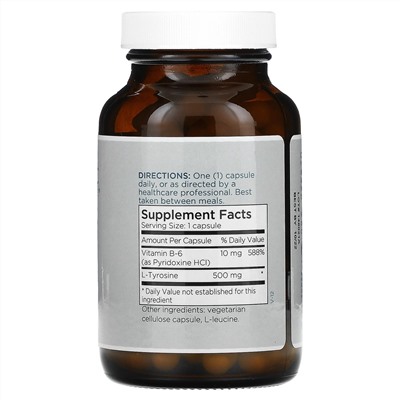 Metabolic Maintenance, L-Tyrosine, 500 mg, 100 Capsules