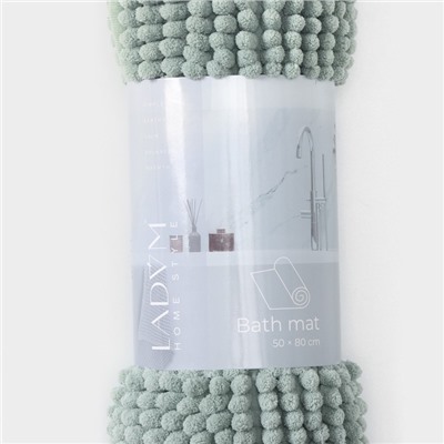 Коврик для дома LaDо́m, букли, плотность 1000 г, 50×80 см, мятный